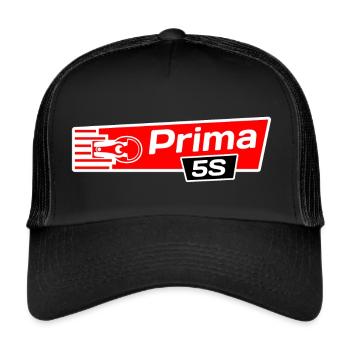 Hercules Prima 5S Kolben Zylinder - Trucker Cap - Schwarz/Schwarz - Vorne