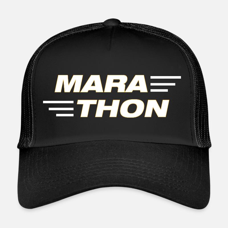 Triathlon Natation Vélo Run Marathon - Casquette trucker  - noir/noir