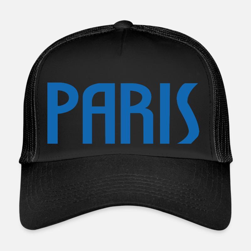 Paris - Trucker Cap - Schwarz/Schwarz