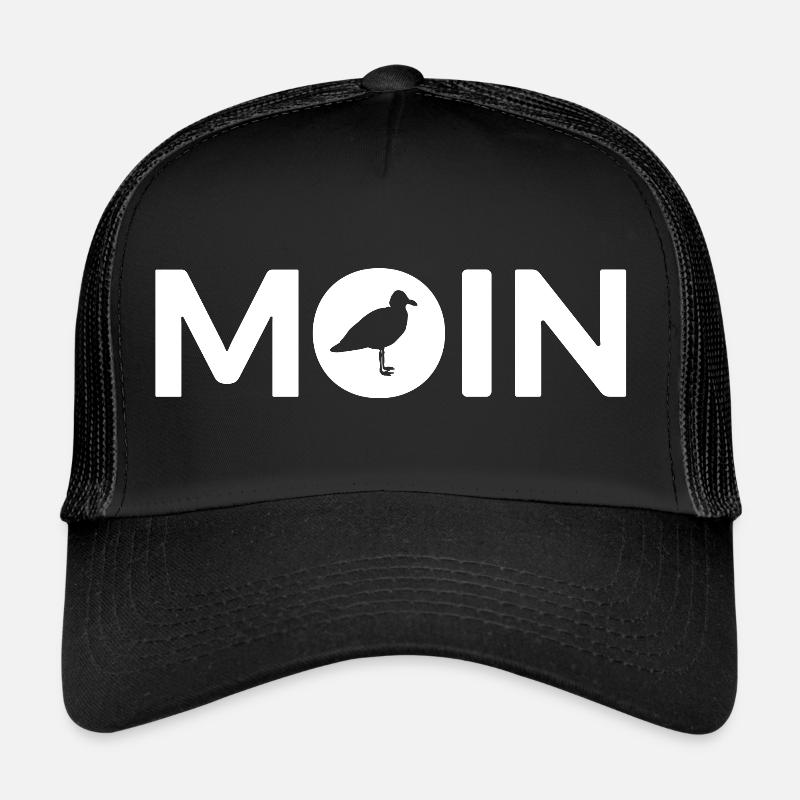 Moin Möwe Seemann - Trucker Cap - Schwarz/Schwarz