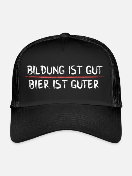 Bier ist guter - Trucker Cap - Schwarz/Schwarz