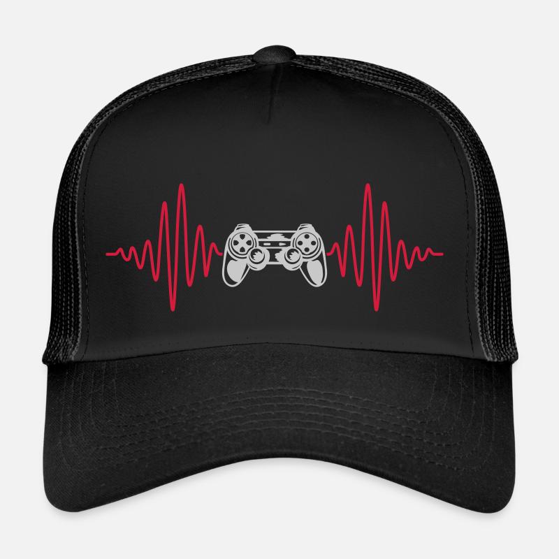 Herzschlag Konsole Retro Controller Trucker Cap