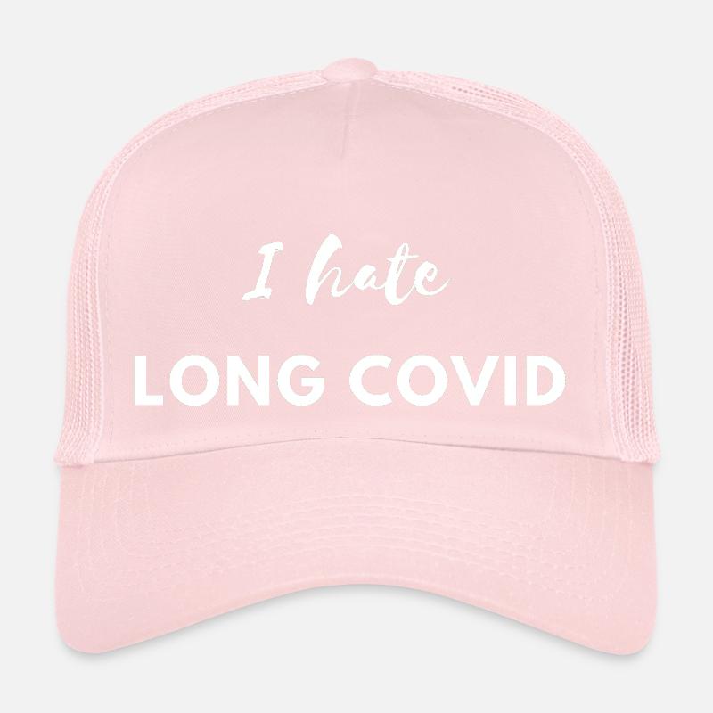 I hate Longcovid Corona Lockdown Virus Krank Funny Trucker Cap
