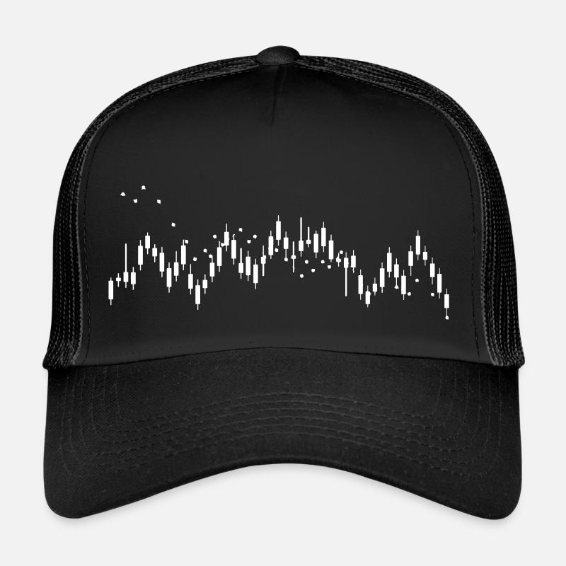 Logo de chandelier de trading - Casquette trucker  - noir/noir