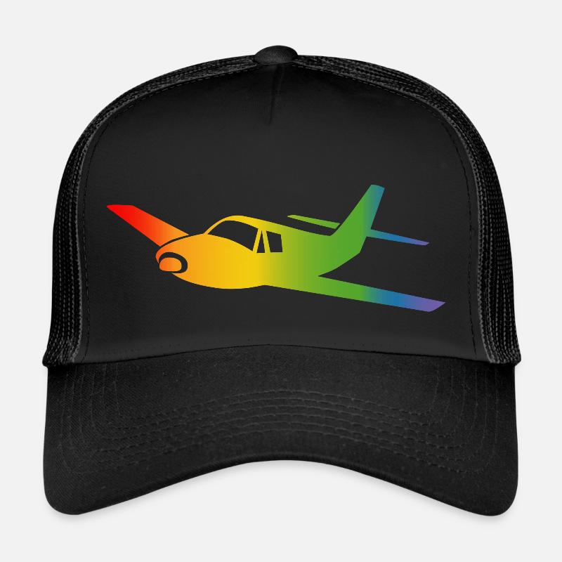 Airplane Rainbow Course - Trucker Cap - black/black