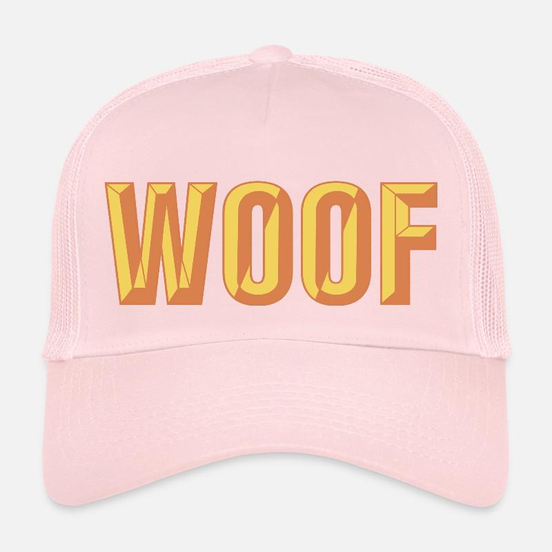 Conception de texte biseauté Woof Casquette trucker 
