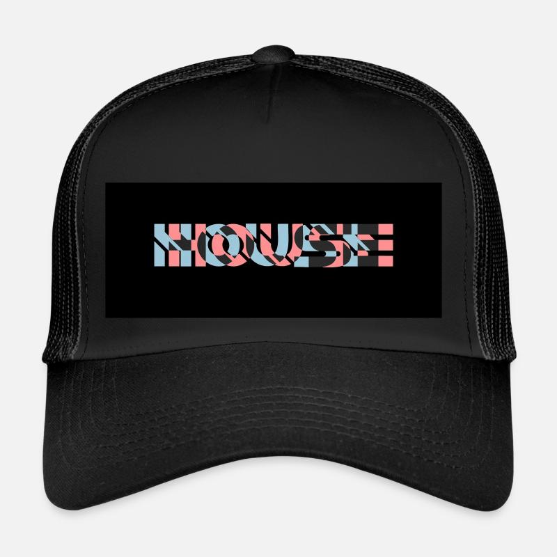 3D Effect House Logo Trucker Cap