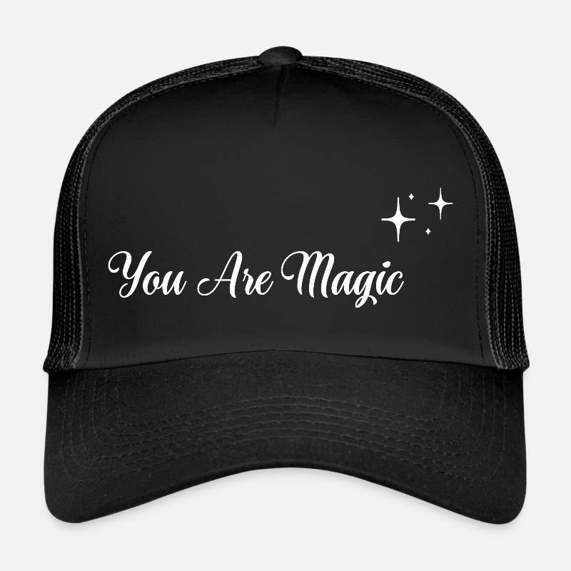 Du bist Magie - Trucker Cap - Schwarz/Schwarz