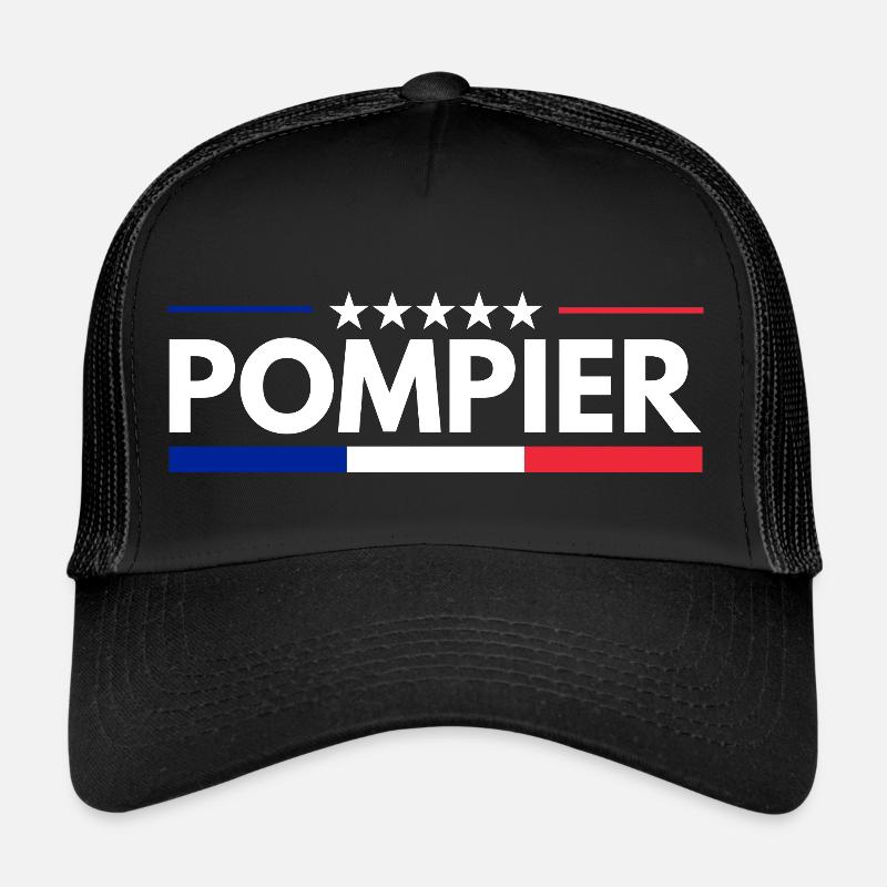Pompier français Bleu Blanc Rouge Casquette trucker 