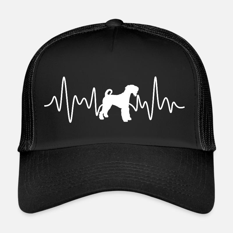 Airedale Terrier Herzschlag - Trucker Cap - Schwarz/Schwarz