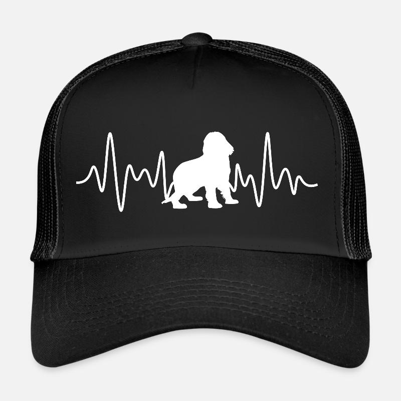 Cocker Spaniel Heartbeat - Trucker Cap - black/black