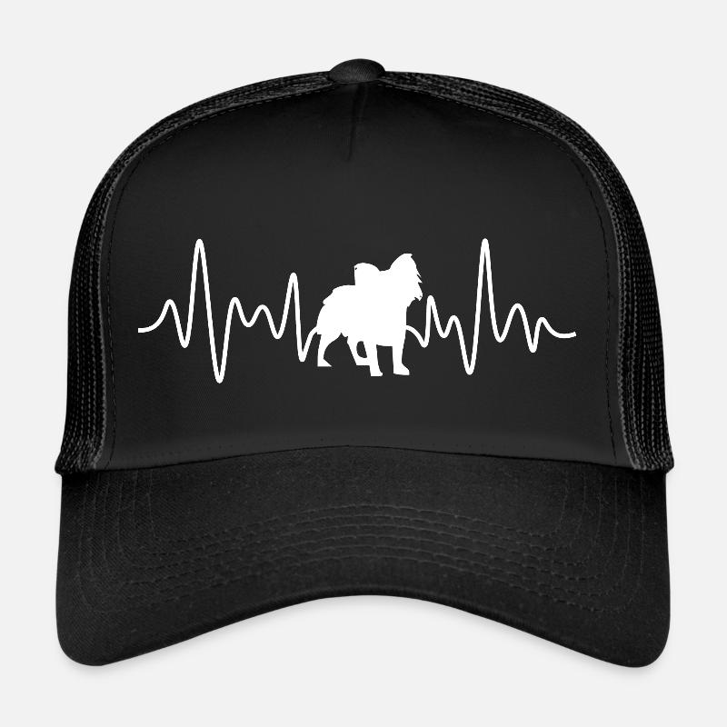 Papillon Continental Dwarf Spaniel Heartbeat Trucker Cap