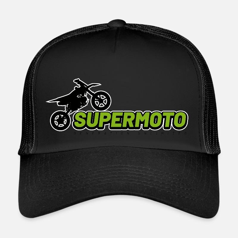 Supermoto lettering black Trucker Cap