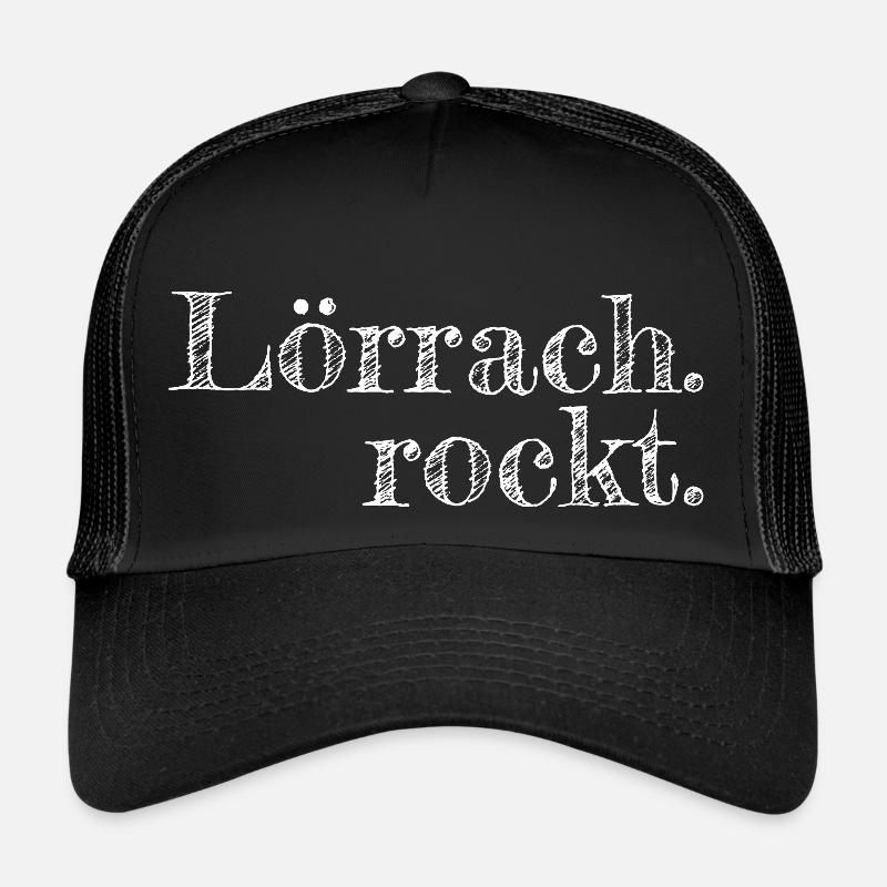 Lörrach rockt - Textdesign mit Stadtnamen Trucker Cap
