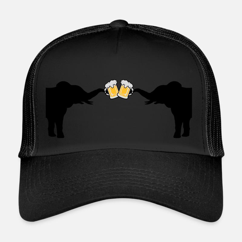 2 Elefanten Bier Anstoßen Trucker Cap