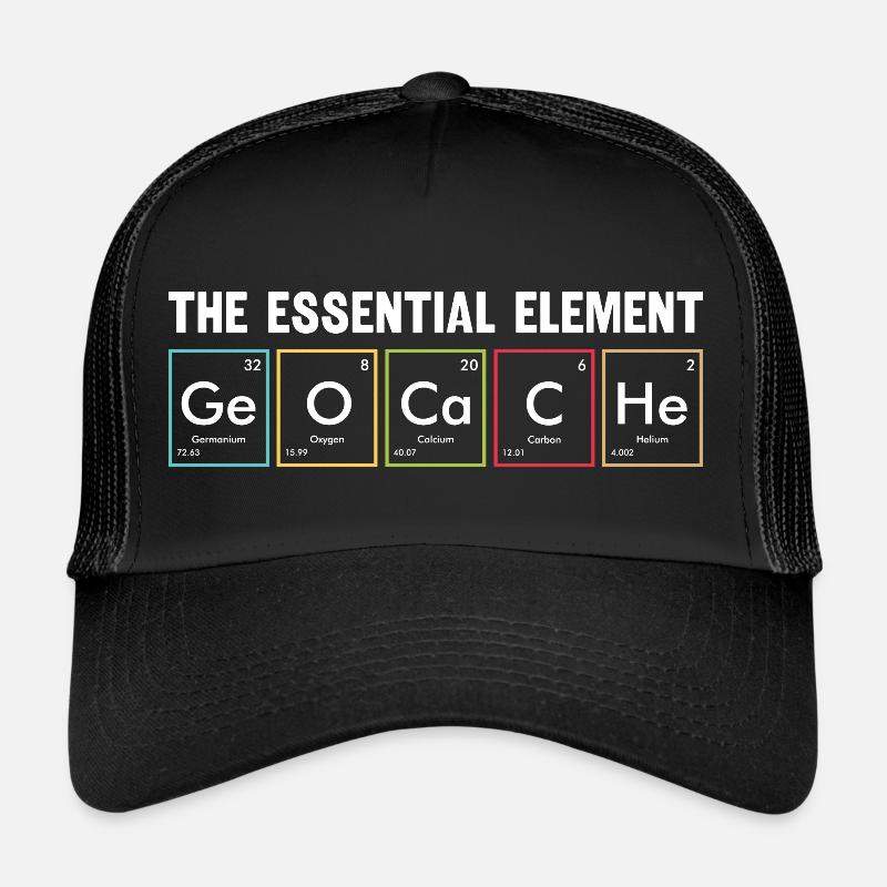 Geocaching Geocacher Geschenk - Trucker Cap - Schwarz/Schwarz