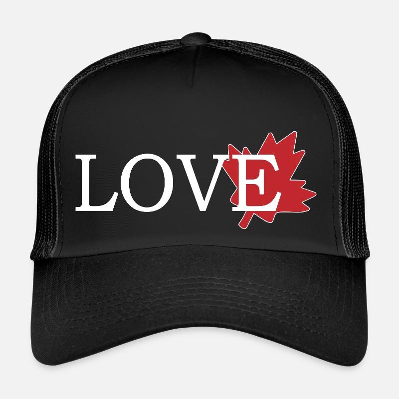 Amour Feuille d'érable du canada Casquette trucker 
