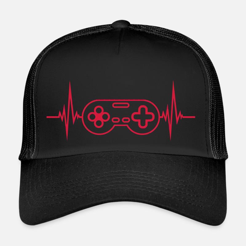 Heartbeat Pulse Controller Retro Trucker Cap