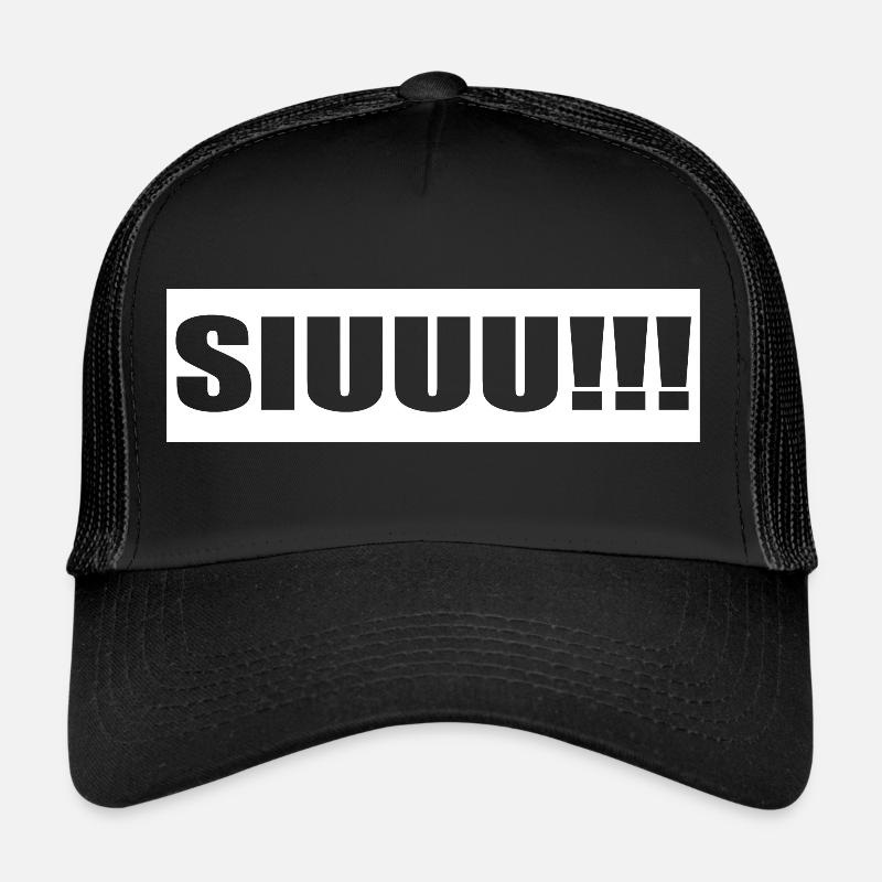 Stylish SIUUU!!! - Trucker Cap - Schwarz/Schwarz