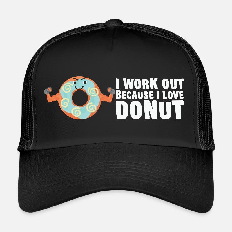 Ich trainiere, weil ich Donut liebe Trucker Cap