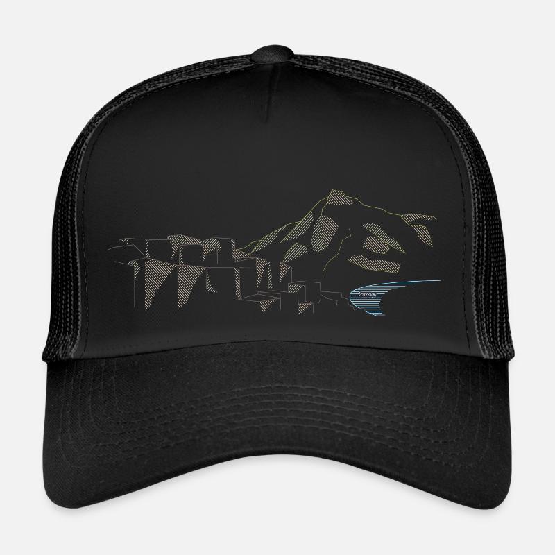Giants Causeway | Lineart - Trucker Cap - Schwarz/Schwarz