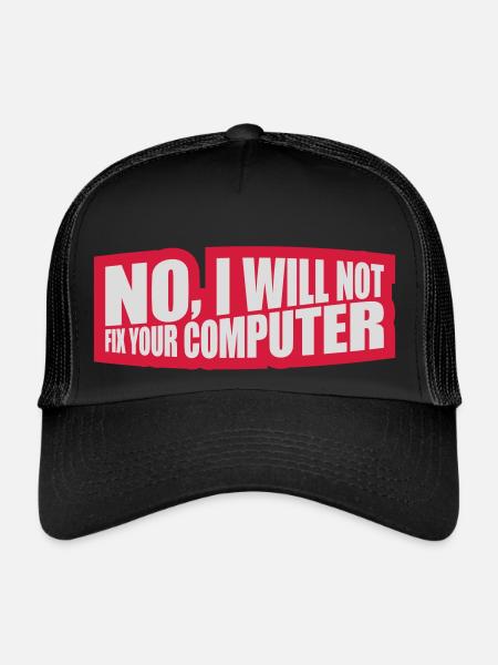 Ne pas réparer votre ordinateur - Casquette trucker  - noir/noir - Devant