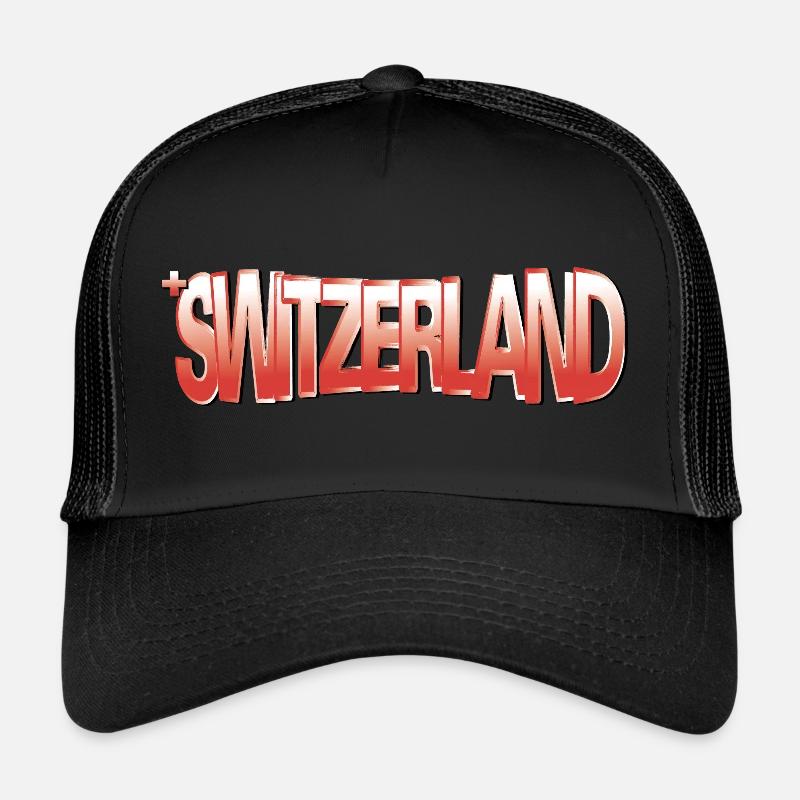 SUISSE CLAIM Dégradé rouge Casquette trucker 