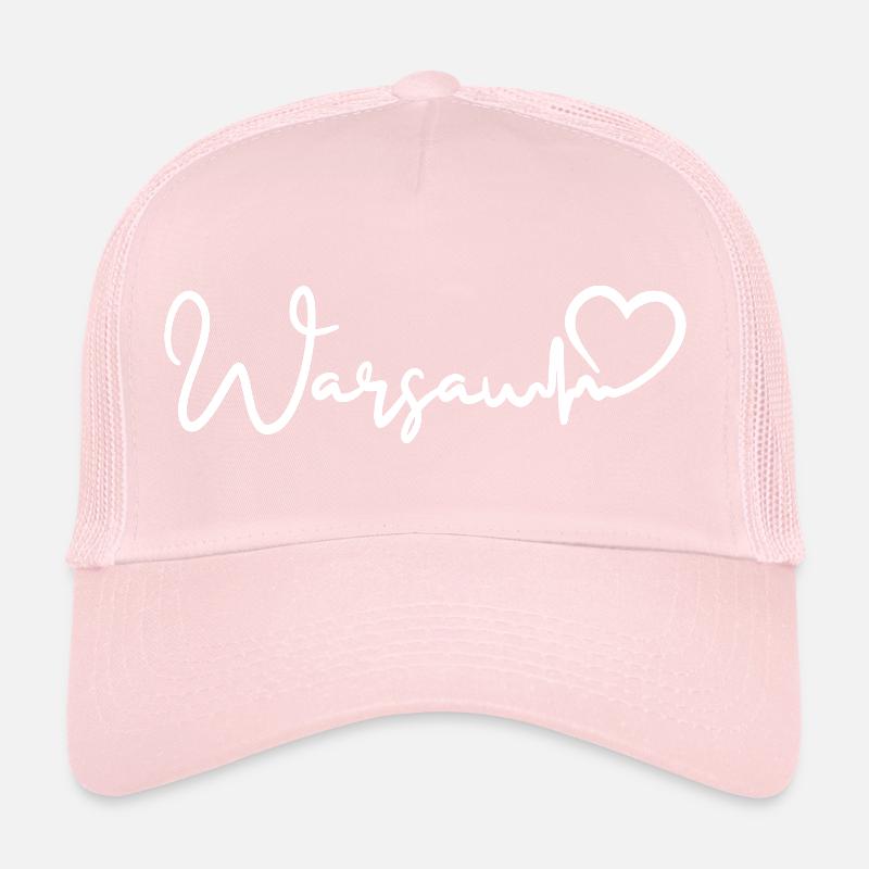 Varsovie Pologne Varsovie battement de cœur Casquette trucker 