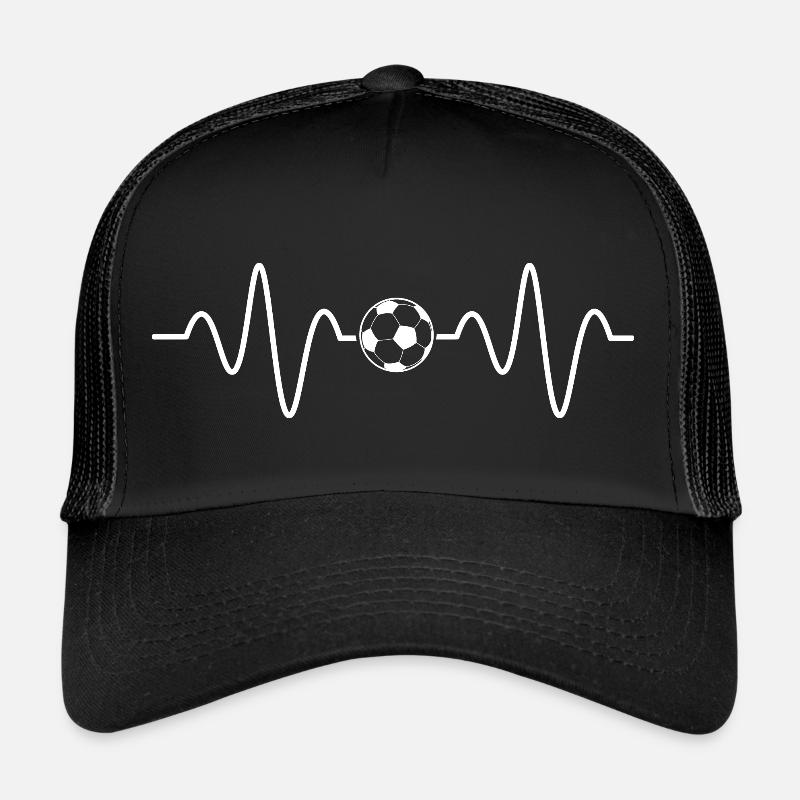 Fußball Soccer - Trucker Cap - Schwarz/Schwarz