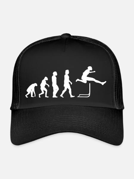 Hurdling Athletics Gift Hurdler - Trucker Cap - black/black - Front