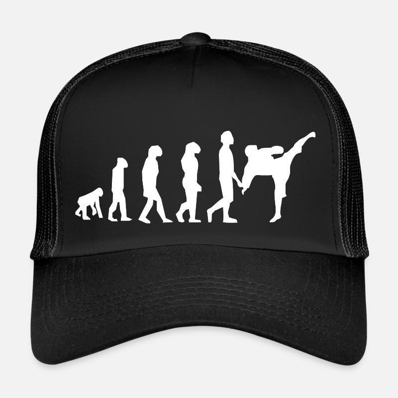 Art martiaux évolution - Casquette trucker  - noir/noir