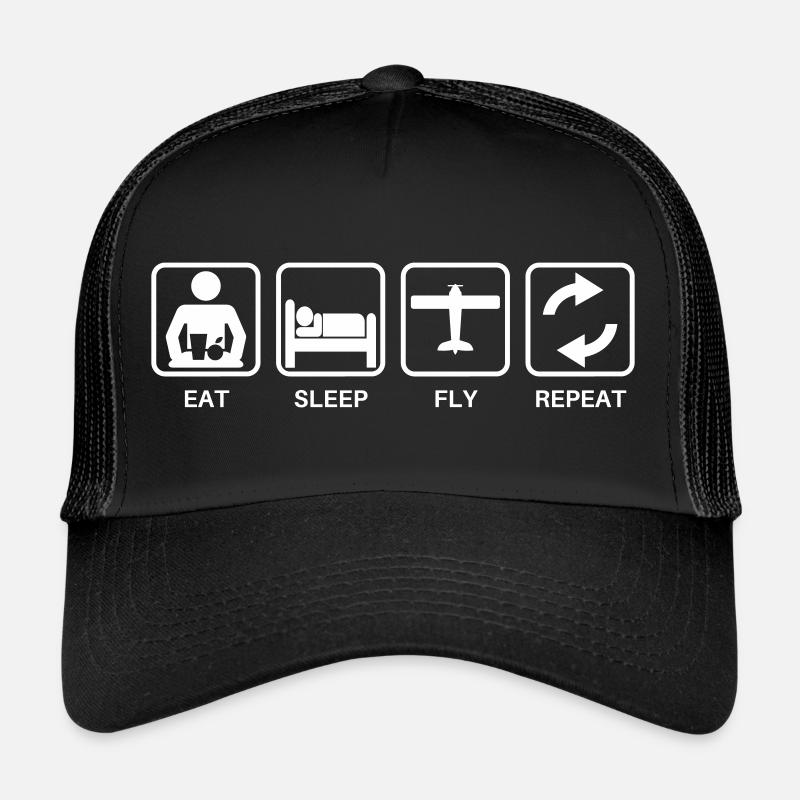 Eat sleap fly repeat Trucker Cap