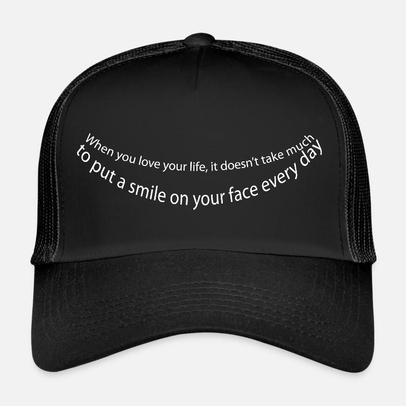 Smile every day - Trucker Cap - black/black