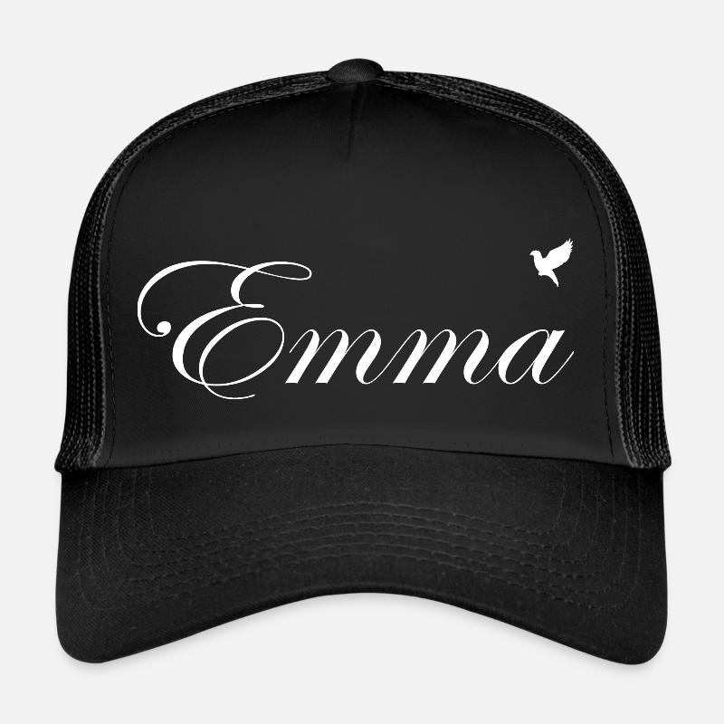 Emma beautiful name White - Trucker Cap - black/black