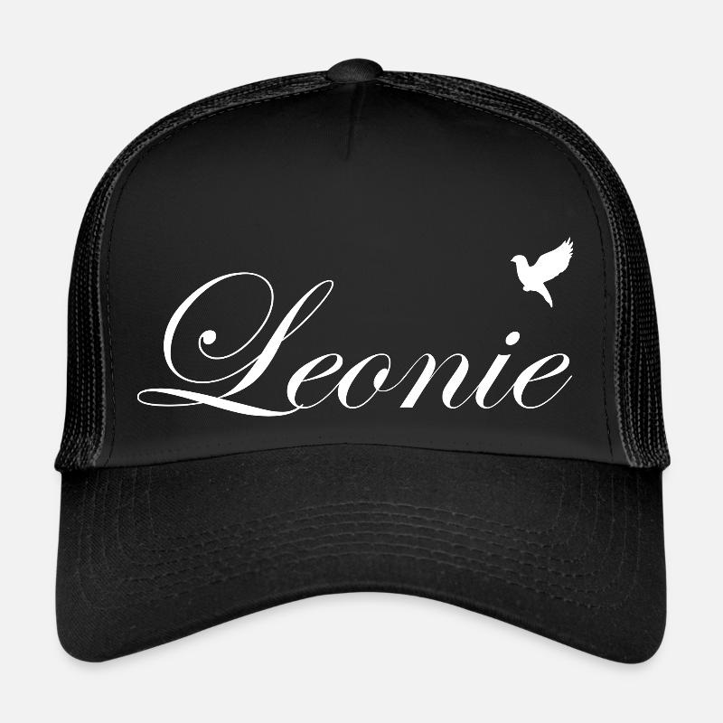 Leonie beautiful name White - Trucker Cap - black/black