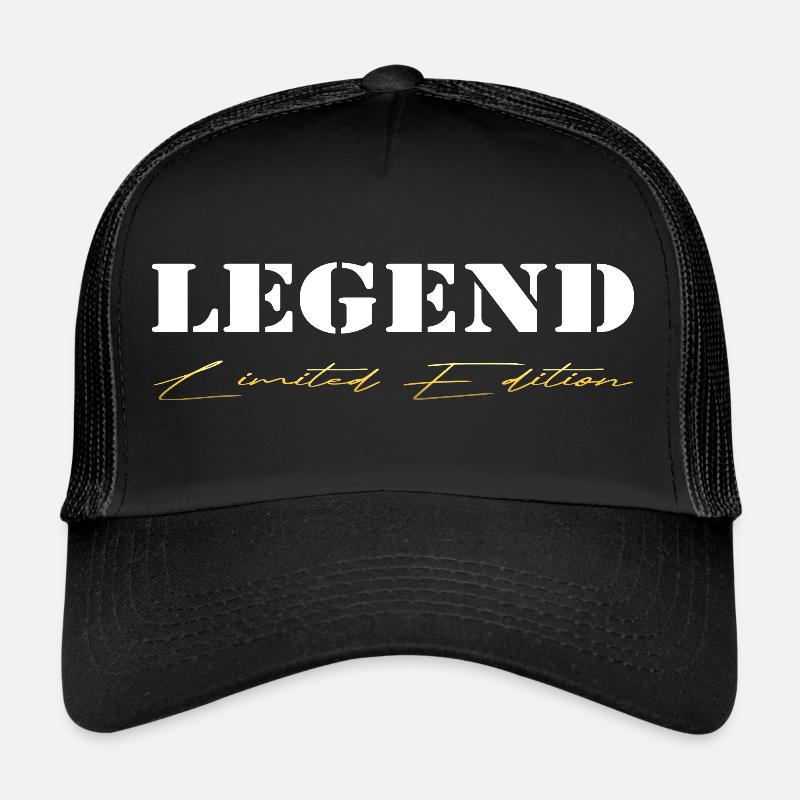 Legend Limited Edition white - Trucker Cap - Schwarz/Schwarz