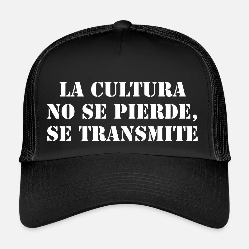 Latino Kultur Spruch Spanisch - Trucker Cap - Schwarz/Schwarz