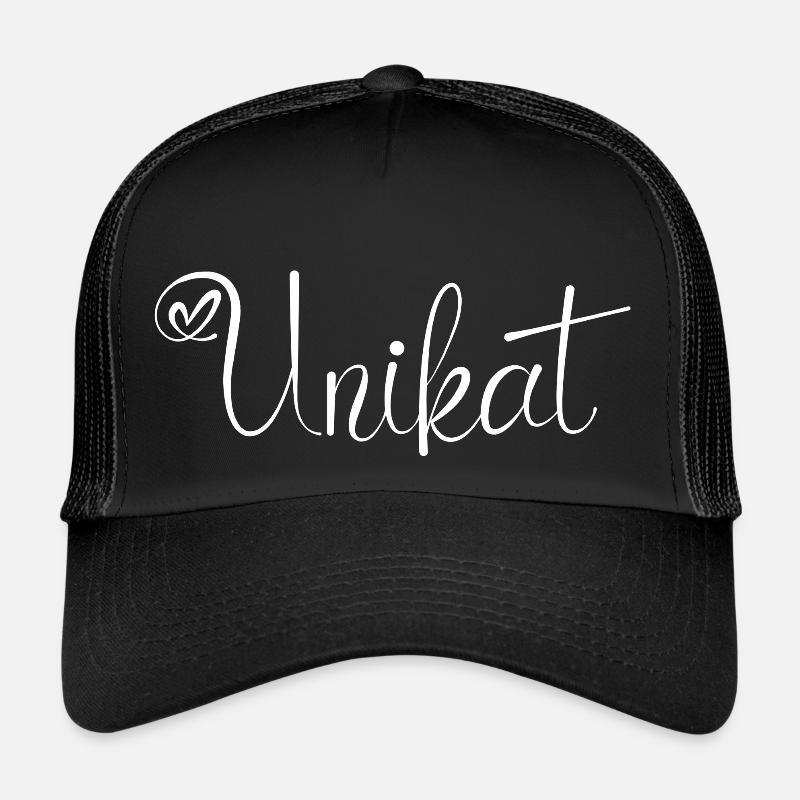 Unique White - Trucker Cap - black/black