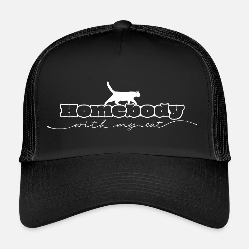 Casanière, introvertie avec chat Casquette trucker 