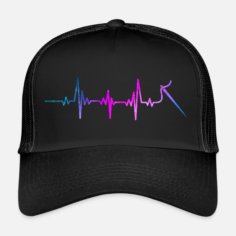 Sewing Space Heartbeat For Quilting Needle Quilter Trucker Cap