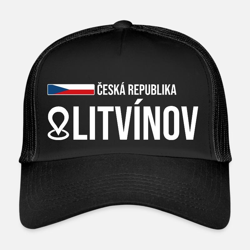 Erzgebirge Tschechien Litvínov - Trucker Cap - Schwarz/Schwarz