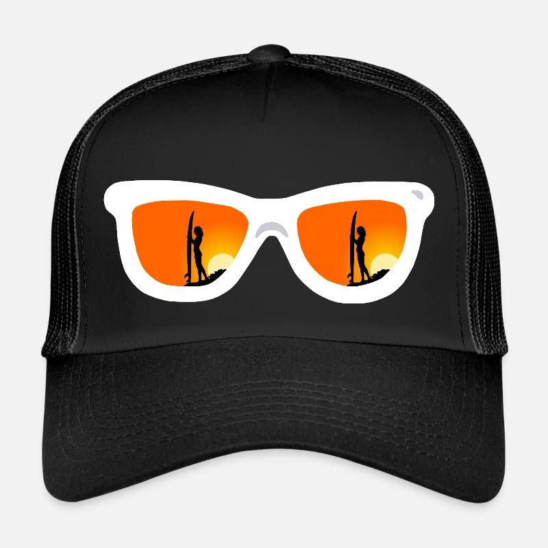Sunglasses, Surfergirl, Sunset Trucker Cap