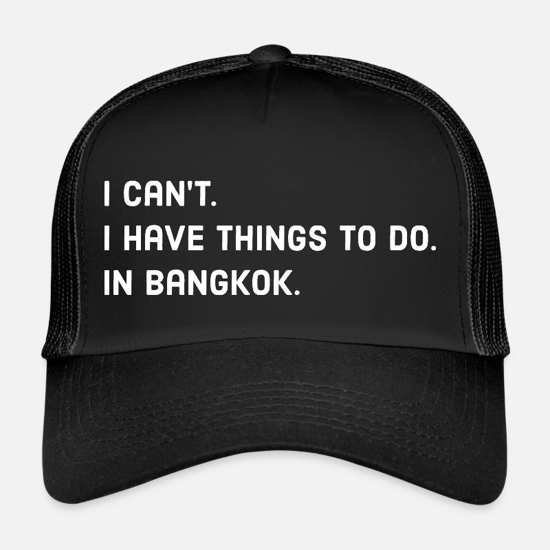 Bangkok quote - Trucker Cap - black/black