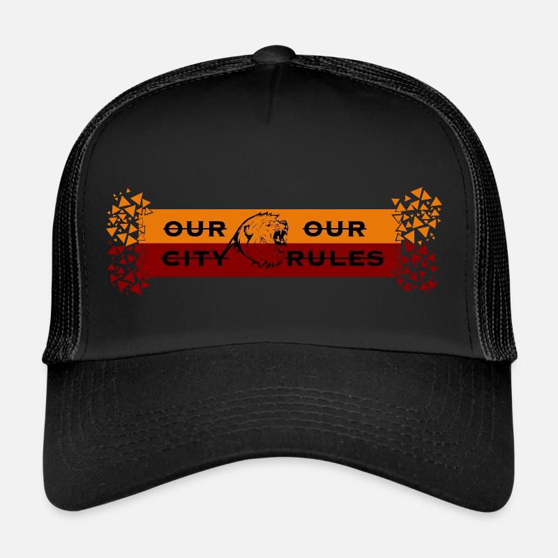 Our City Our Rules - Trucker Cap - Schwarz/Schwarz