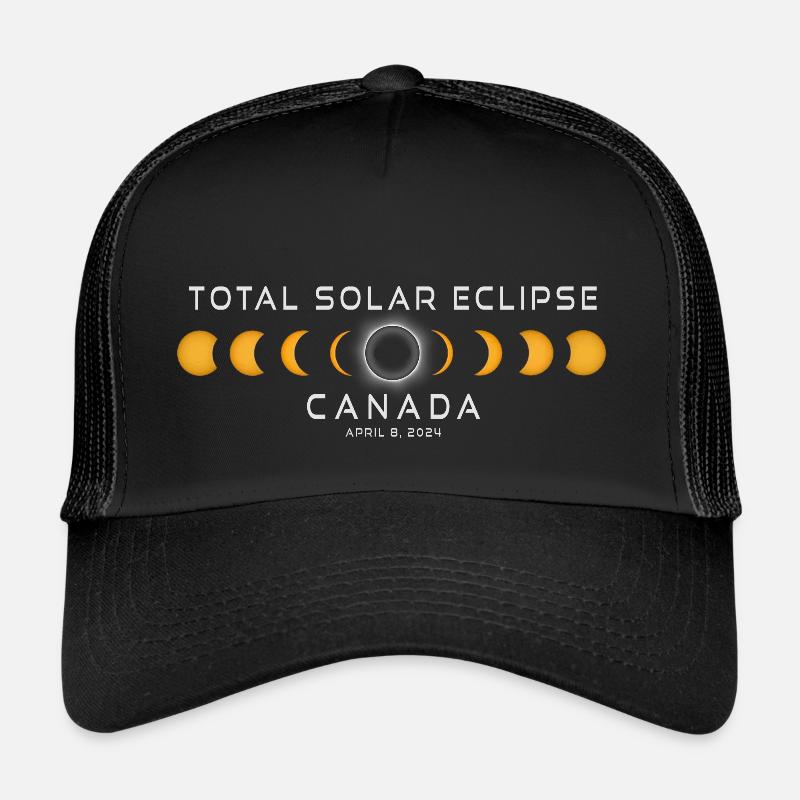 Éclipse solaire du Canada 2024 8 avril Souvenir Casquette trucker 