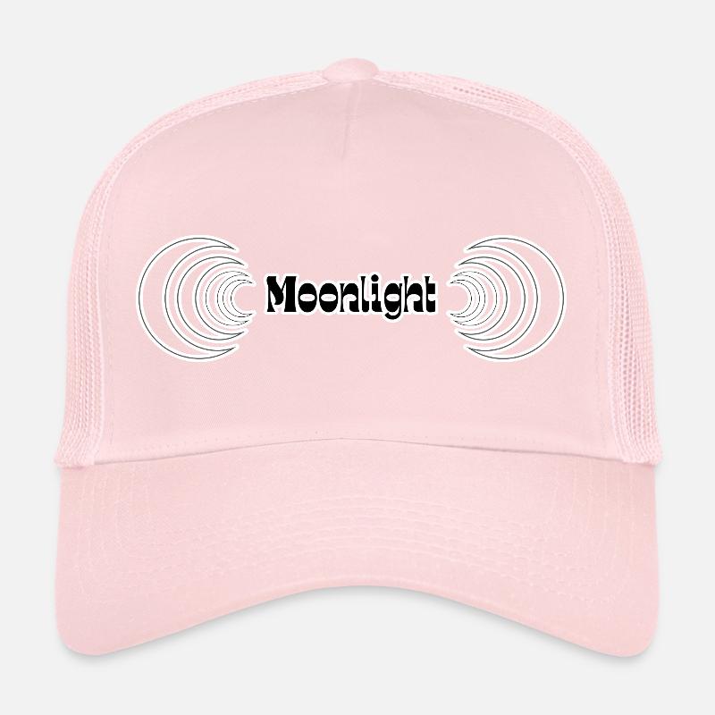 Moonlight lettering with crescent moon Trucker Cap