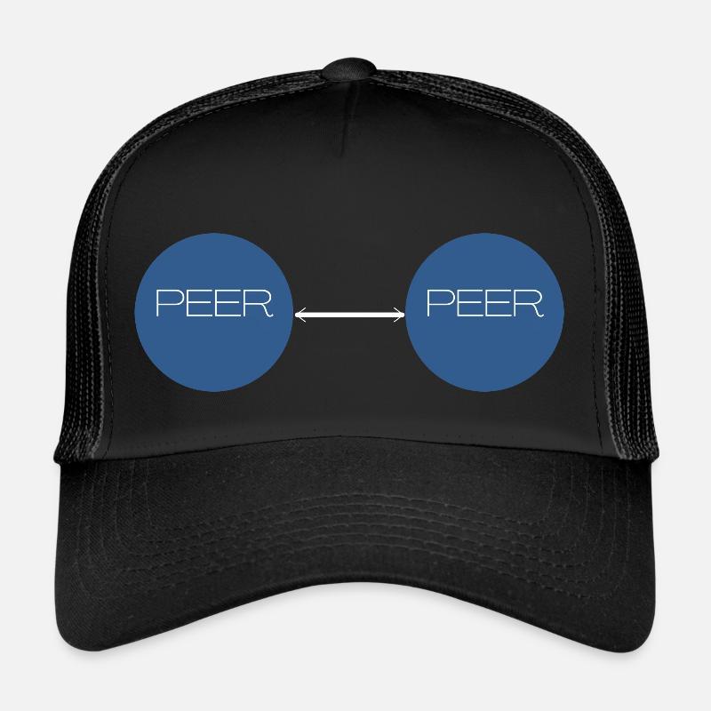 Peer to peer - Casquette trucker  - noir/noir