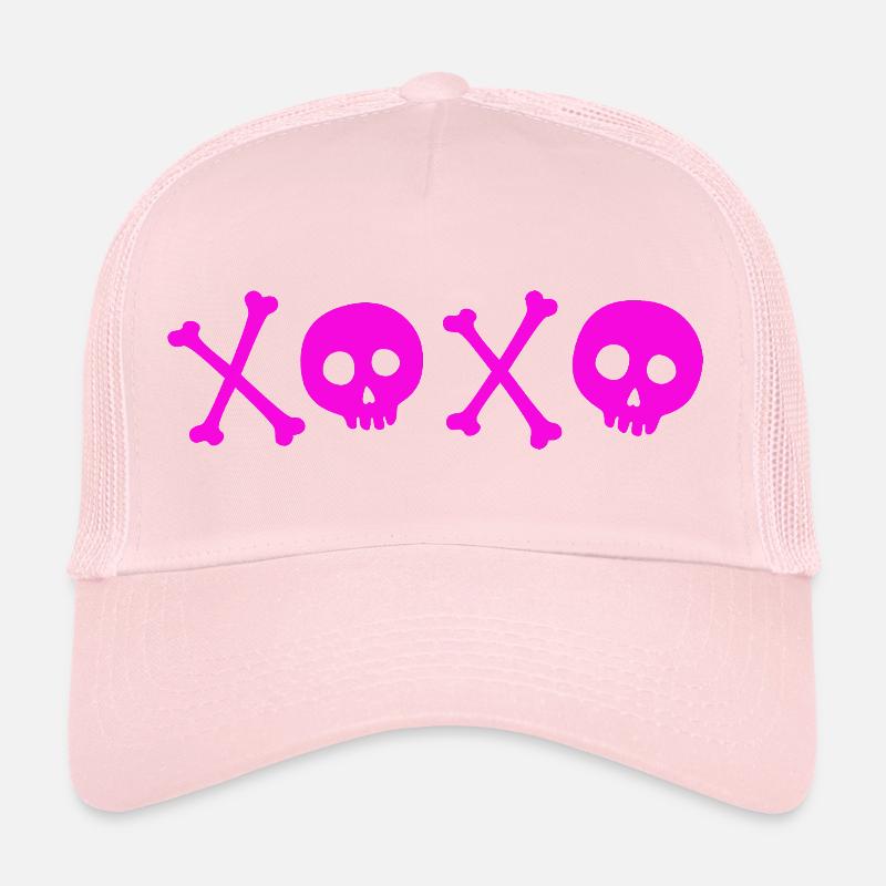 Crânes roses XOXO Casquette trucker 