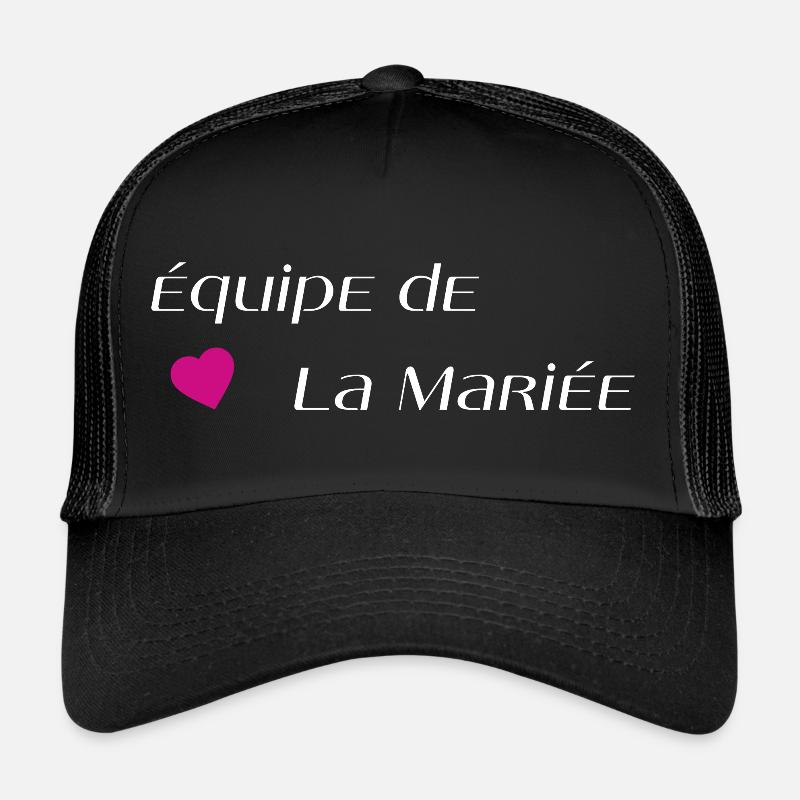 Équipe de la mariée - Casquette trucker  - noir/noir