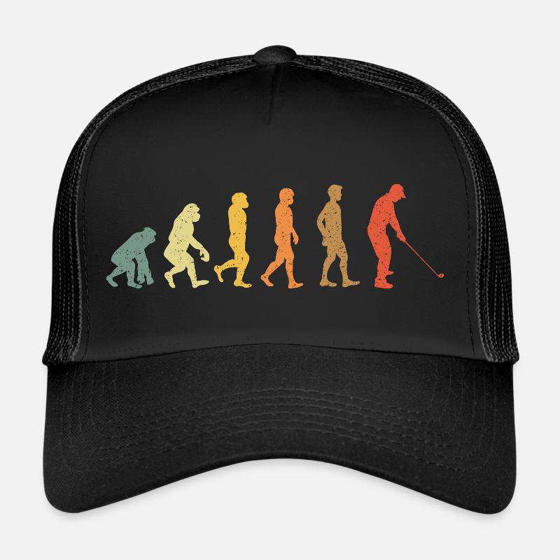 Golf Evolution vitage retro - Trucker Cap - Schwarz/Schwarz